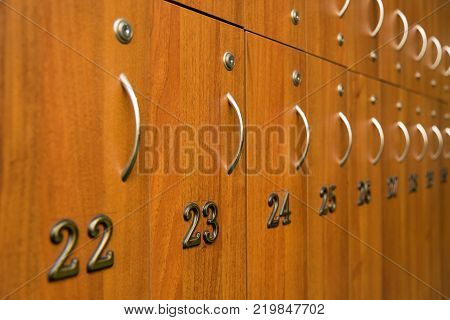 Lockable closed cells with close up numbers