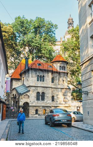Prague Czech Republic September 29 2017: Josefov is a Jewish quarter of Prague in Czech Republic