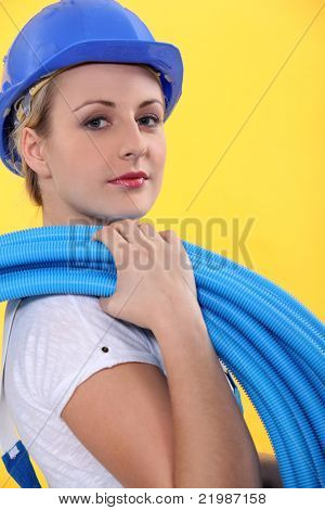 Ženské elektrikář nosné cívka