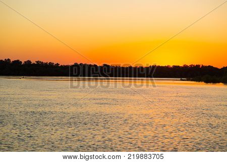 Dawn on the Syr Darya River, Kazakhstan .