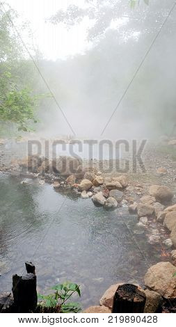 Tha Pai Natural Hot spring at mae hong son province, Thailand