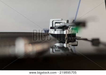 Vinyl Record Player. Details Of The Turntable Player.