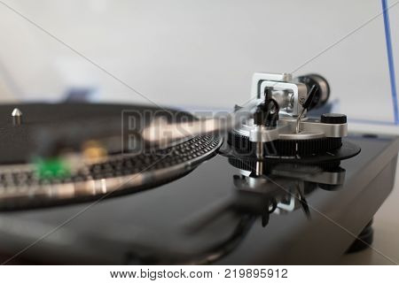 Vinyl Record Player. Details Of The Turntable Player.
