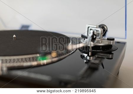 Vinyl Record Player. Details Of The Turntable Player.