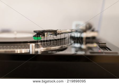 Vinyl Record Player. Details Of The Turntable Player.