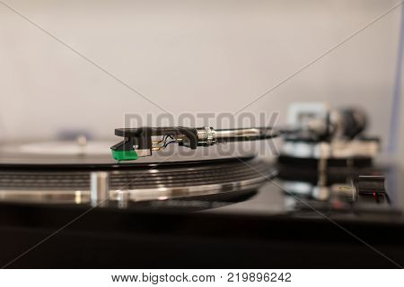Vinyl Record Player. Details Of The Turntable Player.