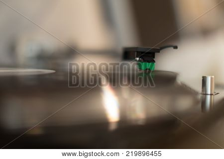 Vinyl Record Player. Details Of The Turntable Player.