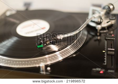 Vinyl Record Player. Details Of The Turntable Player.