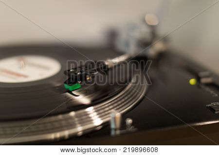 Vinyl Record Player. Details Of The Turntable Player.