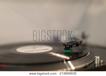 Vinyl Record Player. Details Of The Turntable Player.