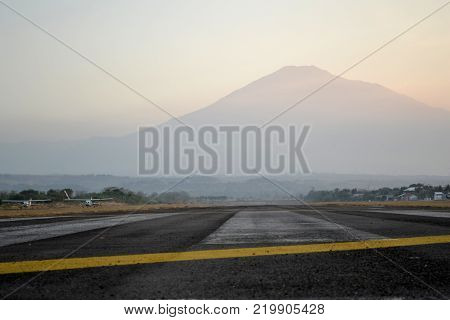 beautiful scenery of mountain and a road