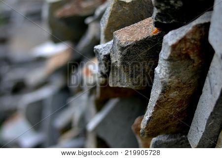Close up image of wall of rock