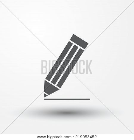 Pencil icon. Vector design style. Web image.