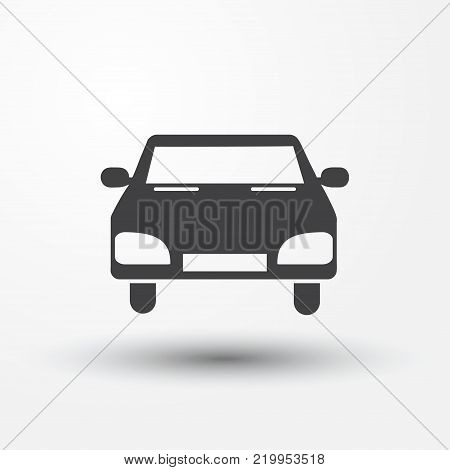Car icon.car icon vector on gray background. Vector illustration.