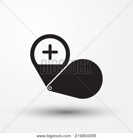Glass vector web icon. magnifying glass vector icon.