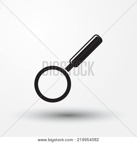 Glass vector web icon. magnifying glass vector icon.