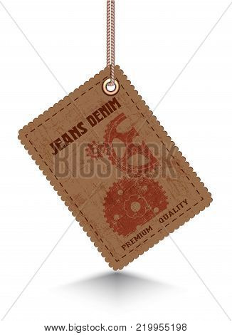 On the image presented shabby leybl for jean clothes.