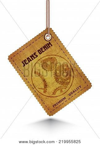 On the image presented shabby leybl for jean clothes.