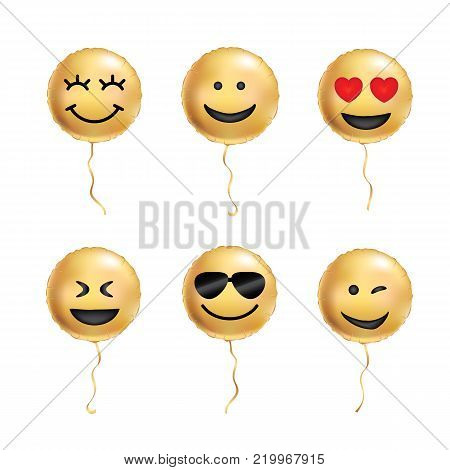 Yellow balloons cool smile. Smiling emoticon black sunglasses, emoji. Yellow balloon smiles background. Fun character people, bright smiley. Comic text, humor message, corporate culture, hierarchy