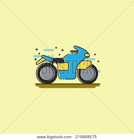 transportation motorcycle classic icon vector design concept