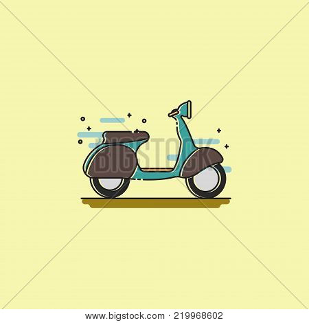 transportation motorcycle classic icon vector design concept