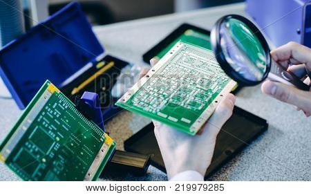 microchip production factory computer repair expert research