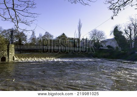 River Leam in winter - Pump Room / Jephson Gardens, Royal Leamington Spa, Warwickshire, United Kingdom