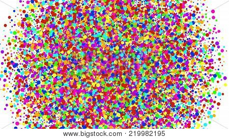Wide format abstract background, optical illusion of gradient effect. Stipple effect. Composition of rhythmic multicolor mosaic tiles. Decorative spectrum background. Full HD 4K colorful wallpaper