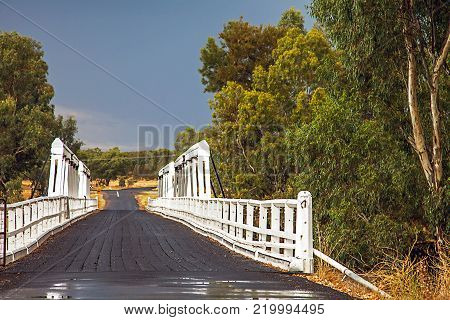 Rawsonville Bridge over the Macquarie River near Dubbo Australia