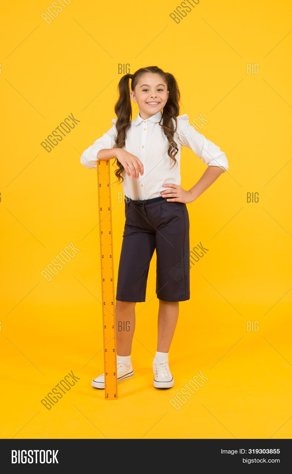 Pupil Using Ruler Education School Image & Photo (Free Trial) | Bigstock