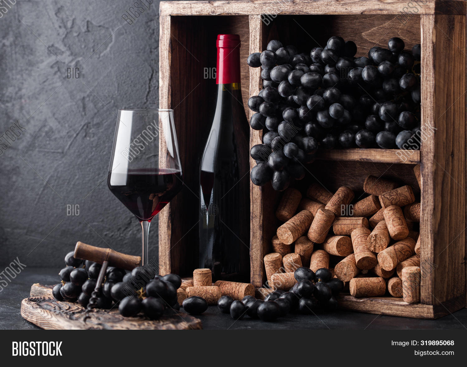 Bottle Red Wine Dark Image & Photo (Free Trial) Bigstock