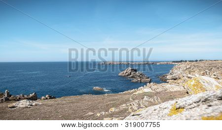 View Of The Rocky Coast Of The Island Of Yeu, Vendee, France