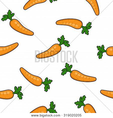 Carrots Seamless Vector For Textile, Surface Textures, Web Page Backgrounds