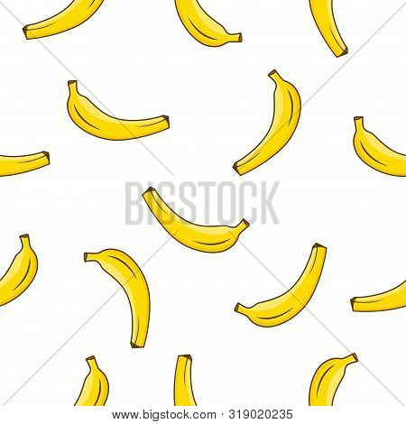 Bananas Seamless Vector For Textile, Surface Textures, Web Page Backgrounds