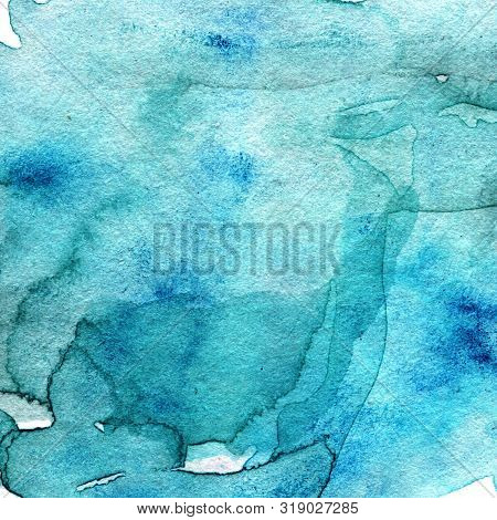 Hand Drawn Abstract Watercolor Background. Colorful Square Backdrop.
