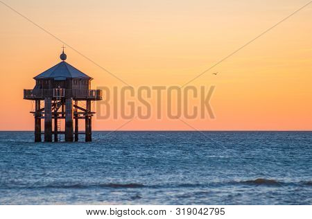 La Rochelle, France - May 13, 2019: Le Phare Du Bout Du Monde Or The End Of The World Lighthouse At 