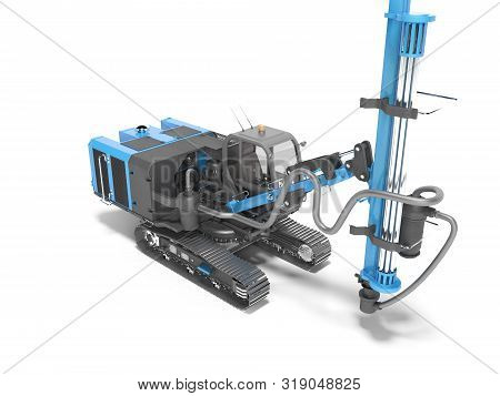 Blue Self Propelled Drilling Rig For The Construction And Laying Of Caterpillar Track Mounted Magest