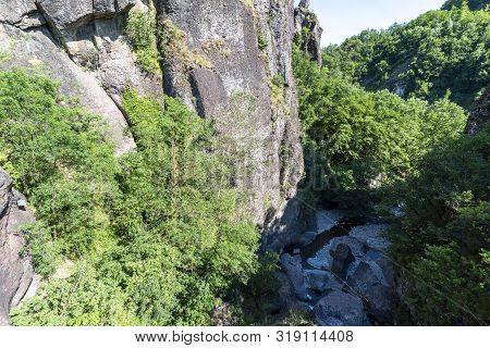 Canyon Near Piazza Al Serchio, Lucca, Tuscany, Italy, At Springtime