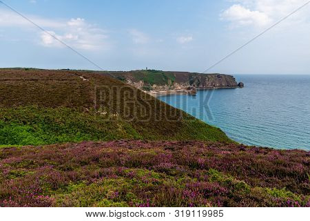 Scenic View Of Cap Frehel Area In Brittany