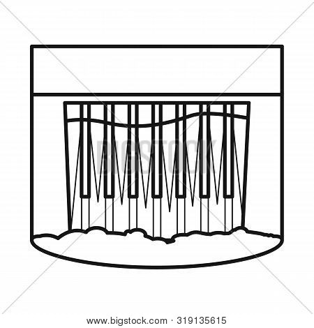 Vector Design Of Station And Water Logo. Collection Of Station And Hydroelectric Vector Icon For Sto