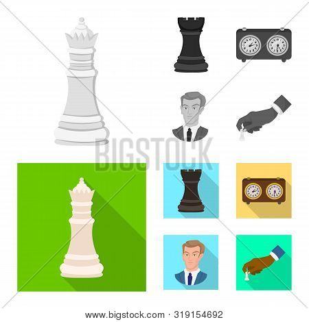 Vector Design Of Checkmate And Thin Icon. Set Of Checkmate And Target Vector Icon For Stock.
