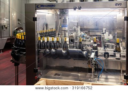 France Beaune 2019-06-20 Wine Factory, Production Room, Warehouse, Shelving, Shelves With Boxes, Emp