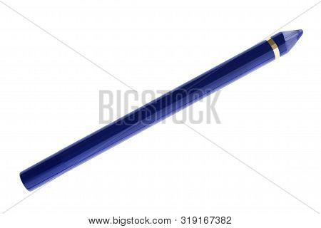 Blue Kajal Eyeliner Pencil Isolated Over White