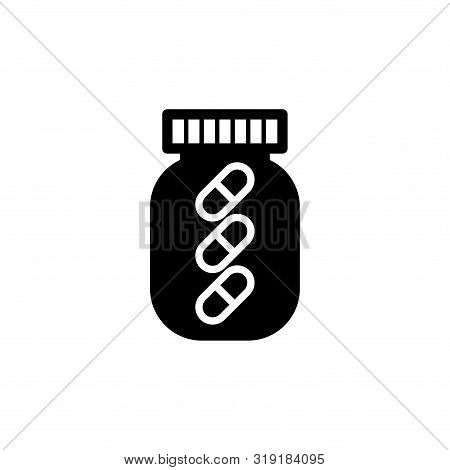 Capsule Bottle Icon Vector Trendy Design Template