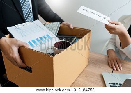 Businessman Sending Resignation Letter To Employer Boss Including About Resignation From Positions A