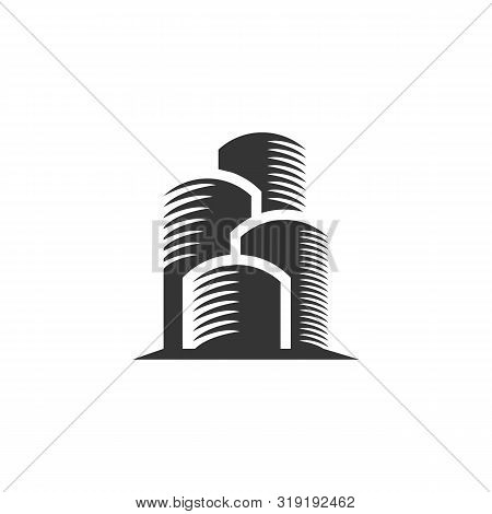 Modern Abstract Building Tower Logo Vector Template