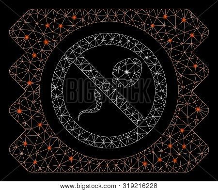 Glossy Mesh Spermicide Condom With Glitter Effect. Abstract Illuminated Model Of Spermicide Condom I