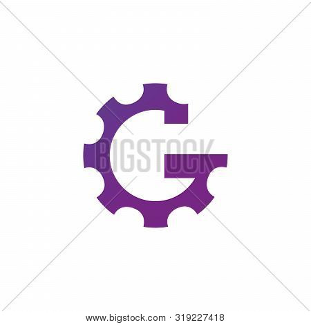 Letter G Gear Engineer Logo Design Template Element. Stock Vector Illustration On White Background.