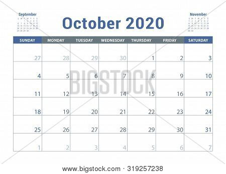 october 2020 calendar vector photo free trial bigstock free october 2020 calendar