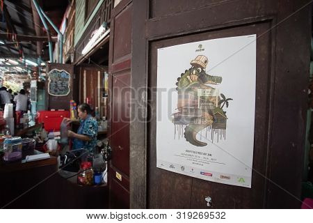 Bangkok, Thailand - June 8, 2019: Scenery Of Hua Takhe Old Market In Lad Krabang District, Bangkok, 
